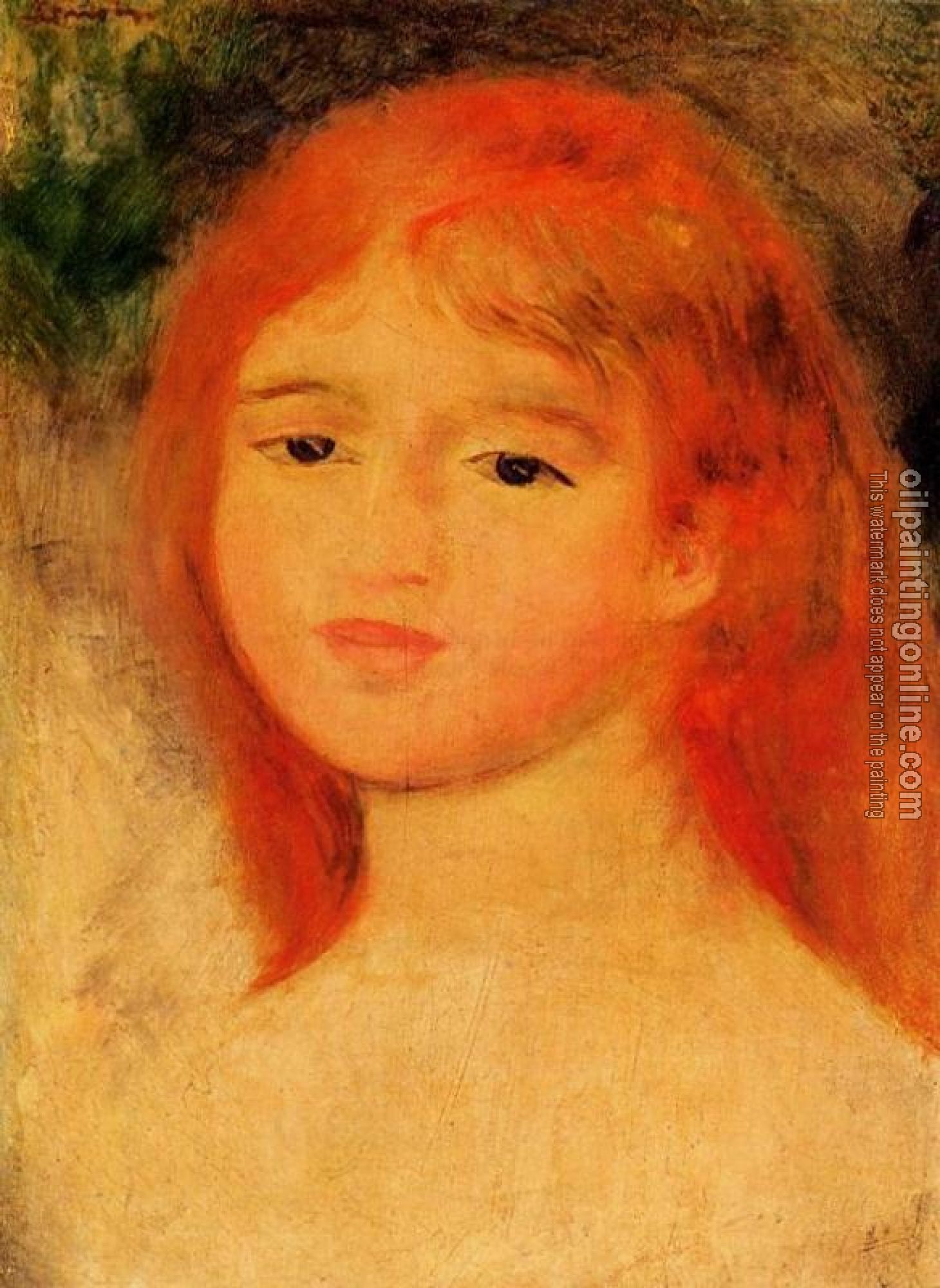 Renoir, Pierre Auguste - Girl with Auburn Hair